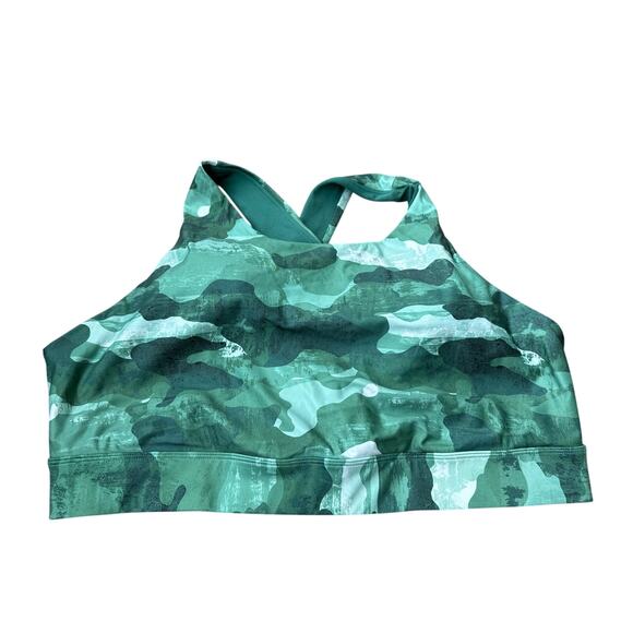 Fabletics Camo Print No-Bounce Sports Bra Celadon Zenith Green Women Plus 2X - Picture 8 of 8